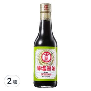 金蘭 薄鹽醬油, 500ml, 2瓶