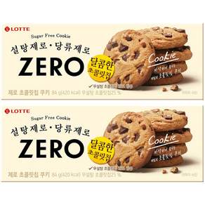 LOTTE 樂天 Zero巧克力豆餅乾, 84g, 2盒