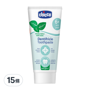 chicco 兒童含氟牙膏量販組 薄荷, 15條