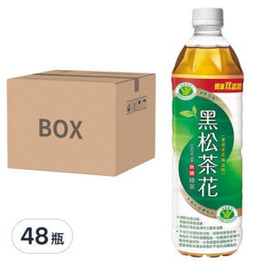 黑松茶花 綠茶 無糖, 580ml, 48瓶