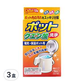 KOKUBO 小久保工業所 檸檬酸熱水瓶清潔劑 3包, 60g, 3盒