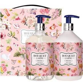 BOUQUET GARNI 香氛身體沐浴乳 520ml+乳液 520ml White Musk, 1組