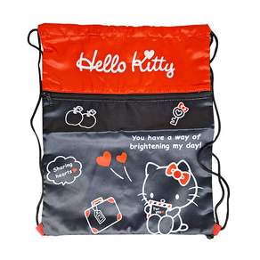 Sanrio 三麗鷗 Hello Kitty 凱蒂貓 HELLO KITTY 束口後背袋 旅行 KT-BAG010 104g, 1個