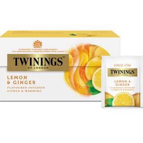 TWININGS 唐寧茶 檸檬薑茶包, 1.5g, 25包, 1盒