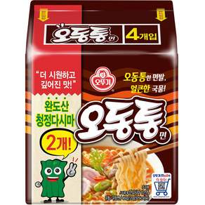 [韓國境內版] Ottogi 不倒翁 海鮮風味烏龍拉麵, 120g, 4包