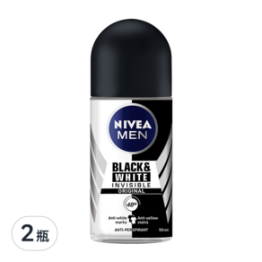 NIVEA 妮維雅 男士止汗爽身乳液 無印乾爽, 50ml, 2瓶