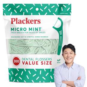 Plackers 派樂絲 微薄荷清涼牙線棒, 300入, 1包