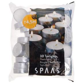 SPAAS 鋁殼蠟燭, 無味, 13g, 30入