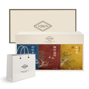 La Dolce Vita 綜合傳統茶禮盒 3款+提袋, 豆茶+菊芋茶+牛蒡茶, 1盒