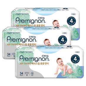 Premignon Air-swing涼爽褲型尿布, L, 102片