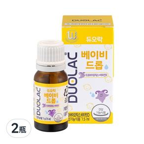 Duolac 嬰幼兒益生菌Plus維他命D滴劑, 7.5ml, 2瓶