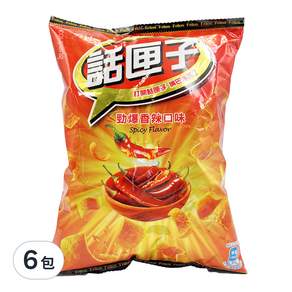 波卡 話匣子 勁爆香辣, 65g, 6包