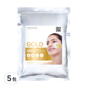 韓國 LINDSAY 黃金滋潤軟膜粉 1kg, 5包