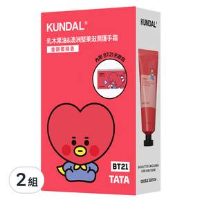 KUNDAL 昆黛爾 BT21 護手霜 香甜蜜桃香 2入, 100ml, 2組