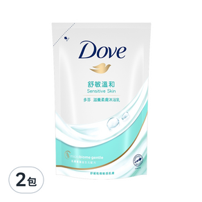 Dove 多芬 滋養柔膚沐浴露 舒敏溫和 補充包, 580g, 2包