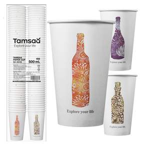 Tamsaa 印花杯子 500ml, 100入, 1組