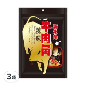 新東陽 牛肉角 辣味, 210g, 3袋