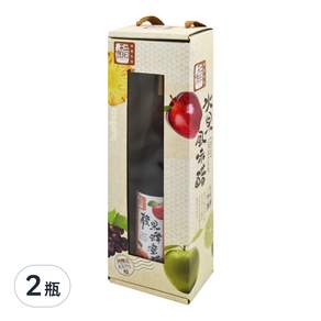 醋桶子 果醋禮盒 蘋果蜂蜜醋, 600ml, 2瓶
