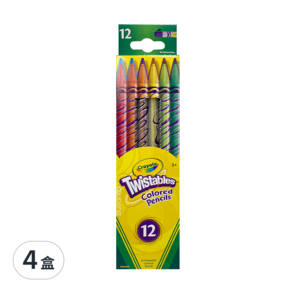 Crayola 繪兒樂 旋轉彩色鉛筆, 12色, 4盒