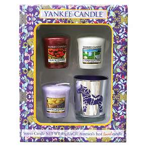 YANKee CANDLe 祈願蠟燭禮盒組, 蠟燭 款式隨機 + 蠟燭燈座 紫色小馬