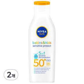 妮維雅兒童敏感保護和玩耍防曬乳液 SPF50+ PA++++, 200ml, 2個