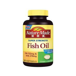 Nature Made 萊萃美 Omega-3 魚油軟膠囊, 200顆, 1罐