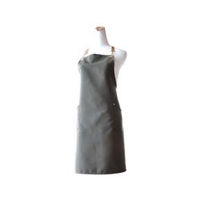 JUST HOME 費森軟帆布x型皮帶圍裙 H6328-56A, 灰綠, 1件