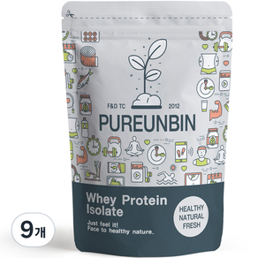 PUREUNBIN WPI分離乳清蛋白粉 粉, 500g, 9個