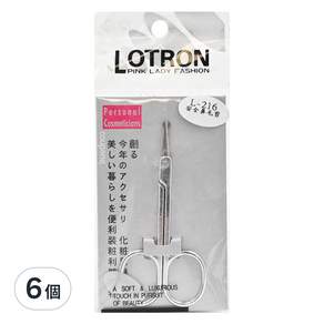 LOTRON 安全鼻毛剪 L-216 9 x 4.2 x 0.4cm, 6個