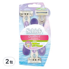 Schick 舒適牌 舒柔仕女輕便刀敏感肌 55g, 3入, 2包