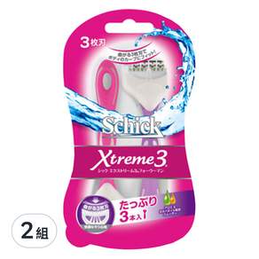 Schick 舒適牌 Xtreme3熱情夏威夷仕女輕便刀 50.2g, 3支, 2組