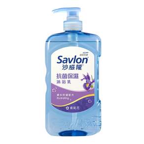 Savlon 沙威隆 抗菌保濕沐浴乳 鳶尾花, 850g, 1瓶