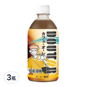 DOUTOR 羅多倫 咖啡歐蕾 咒術迴戰版 款式隨機, 480ml, 3瓶