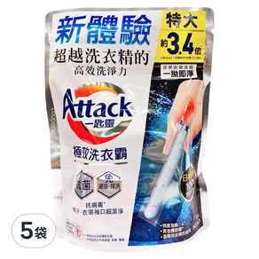 Attack 一匙靈 極效洗衣霸 13g, 24入, 5袋