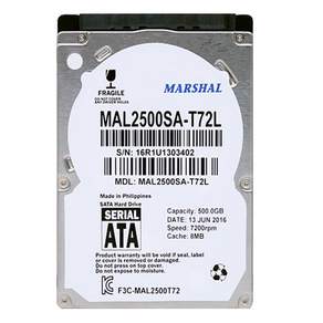 MARSHAL 筆電用HDD, MAL2500SA-T72L, 500GB