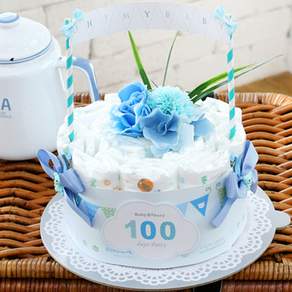 Baby Bakery 尿布蛋糕 慶祝100天款, Chou Chou(藍色)