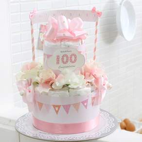 Baby Bakery 尿布蛋糕 慶祝100天款, Vivienne(粉色)