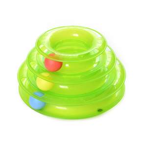 ZEZEPET 貓咪旋轉球玩具, 綠色(Y206PPT045), 1個