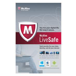 McAfee Live Safe 安全軟件企業版 1 年, 單品