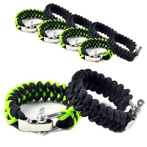 Block Mart Camping Paracord 求生手鍊 A, 隨機發貨, 10片