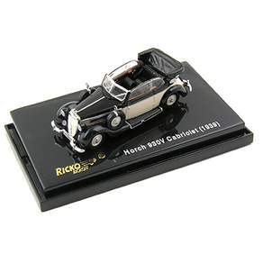 RICKO 複製品 1/87 HORCH 930V CABRIOLET 1939 壓鑄 RI006528BK, 混色