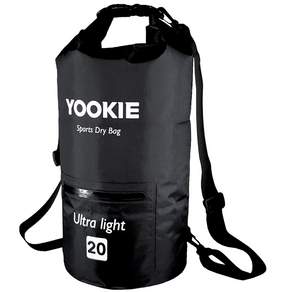 YOOKIE Dry Bag 防水袋超輕 20L, 黑色的