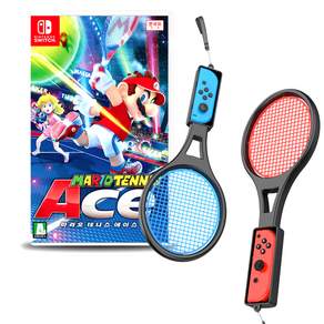 Nintendo 任天堂 馬里奧網球王牌遊戲 + Joy-Con 網球拍 2p 套餐, 遊戲 + Joy-Con 網球拍 2p, 1套