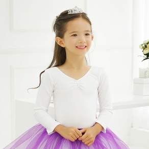 BALLET KIDS 女童立方形長袖緊身衣 CP_B223