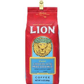 LION COFFEE Lioncoffee 巧克力摩卡風味咖啡粉, 283克, 滴漏式咖啡機