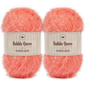 brandyarn Bubble Queen系列 菜瓜布線, 11 Living Coral, 2捆