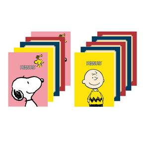 SNOOPY 橫線筆記本 10款, 隨機發貨, 1組