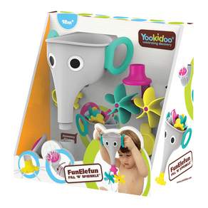 Yookidoo 大象造型澆水器沐浴玩具組, 灰色