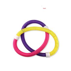 UP&SHAPE 彈簧呼拉圈, 1.2kg, 粉色+紫色+黃色, 1個