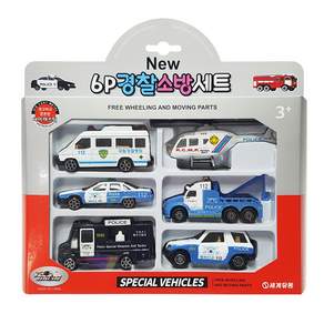 全新警察消防玩具車 6件組, 警察
